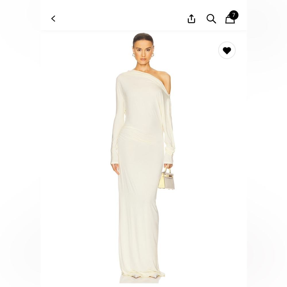 Never worn Chic Off-Shoulder butter yellow Maxi Dress